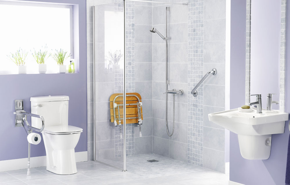 Bathroom with accessibility Option installed