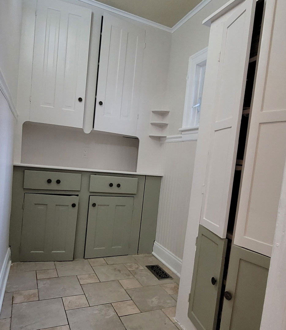 same area cleaned with a new paint making it look classy.