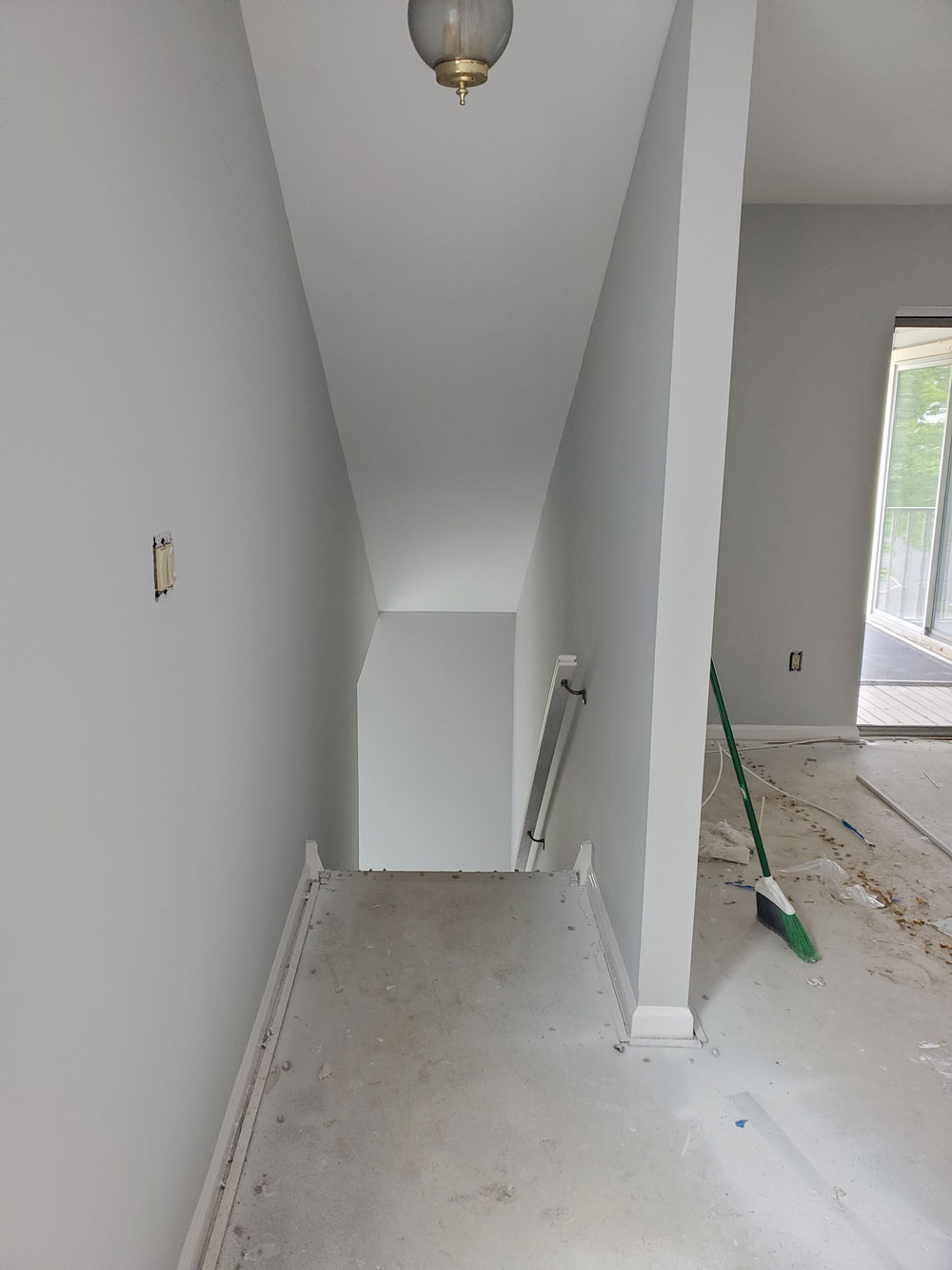 Stairwell after painting and remodeling
